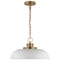 Nuvo Colony 1-Light Small Pendant Matte White with Burnished Brass 60/7480 - alternate 4